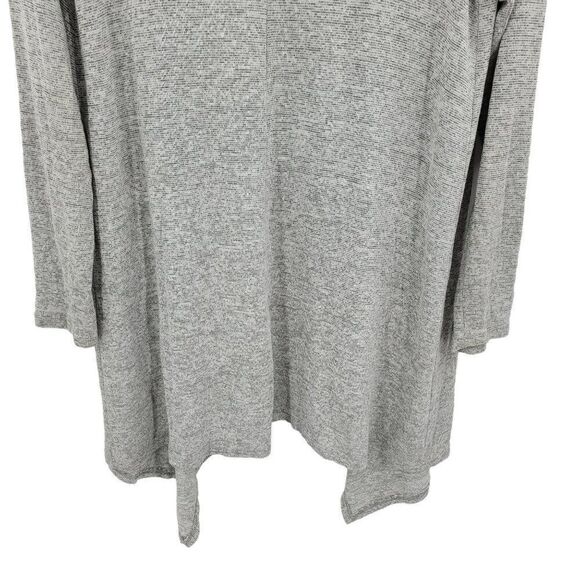 Caution To The Wind Gray Long Sleeve Cardigan S Open Waterfall Space Dye Light - Picture 8 of 9